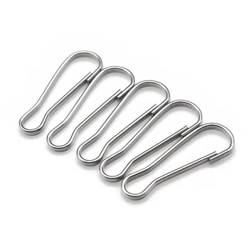 

100PCS/lot Multi Sizes Simple Round Long Stainless Steel Hollow Clips Findings Connectors Clasp Hook Buckles for DIY Accessories