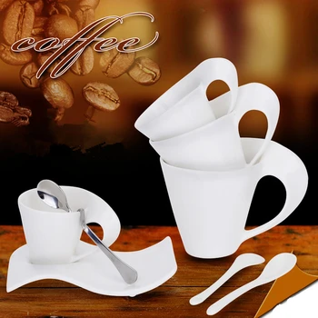 

European Corrugated Ceramic Cup And Creative Game For Small Couples 300 Ml Coffee Cup