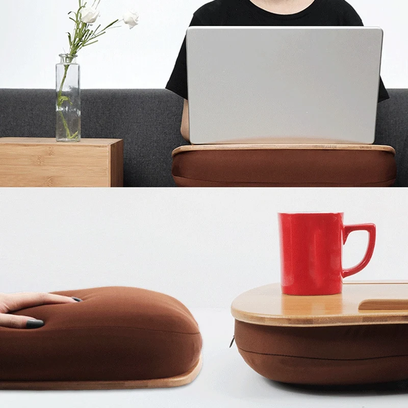 

18.5X11.8Inch Multifunctional Tablet PC Holder Laptop Storage Rack Tablet Table Stand Laptop Table Cushion