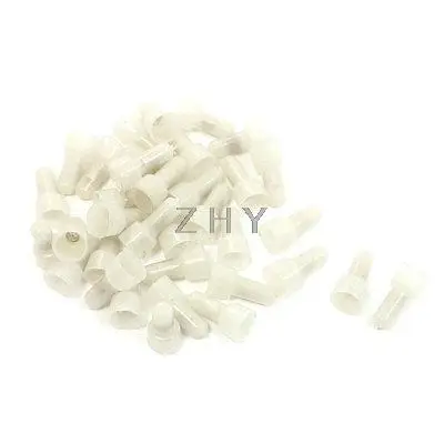 

35 Pcs 3mm Tin-plated Tube Safe Closed End Caps Crimp Wire Connectors Beige