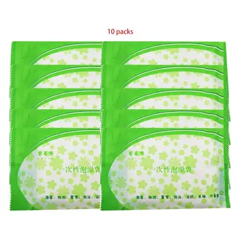

10 Pack Disposable Bathtub Cover Liner Ultra Large Plastic Folding Bag Travel Bath Supplies