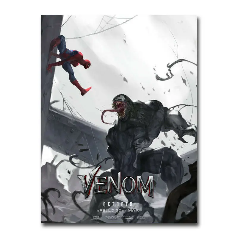 Venom Marvel фильм 5 шелк ткань настенный художественный плакат Декор стикеры яркий