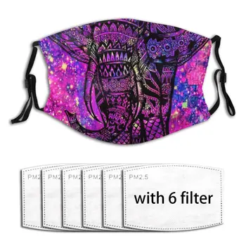 

PM2.5 Anti Dust Mask Galaxy Elephant Unisex Activated Carbon Filter Mouth Bacteria Face Masks Reusable Breathable Air Pollution