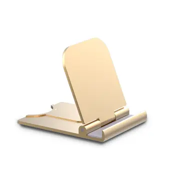 

Mobile Phone Holder Folding Gold-plated Desktop Multifunctions Adjustment and Portable General Phone Bracket