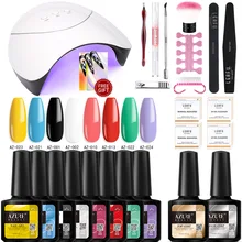 Azure beauty, 23 шт./лот, умный сенсор, 36 Вт, УФ-лампа, Гель-лак для ногтей, полуперманентный Базовый Гель-лак, набор, долговечный салонный УФ-лак