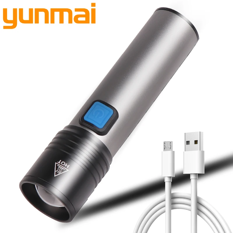 Yunmai-Led-Flashlight-LED-light-Rechargeable-Small-Scout-Torch-Easy-to-carry-4-Modes-built-in