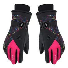 Новые лыжные перчатки зимние Для женщин вождения утепленная Толстая Водонепроницаемый ветрозащитная езда хлопчатобумажные перчатки