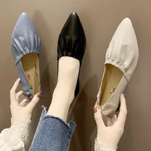 Single shoes women 2020 spring new wild soft bottom pointed toe casual shoes