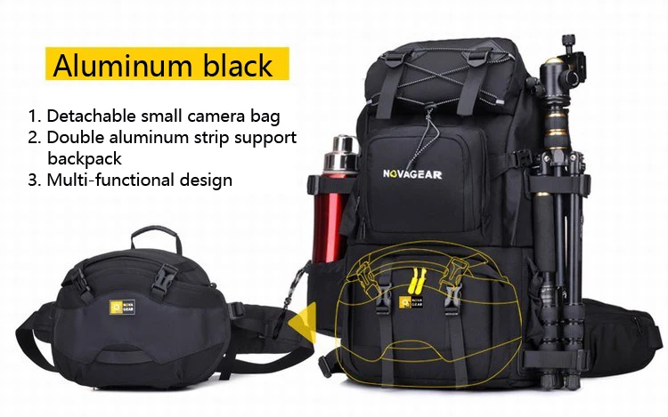 NOVAGEAR 80302, сумка для фото, рюкзак для камеры, универсальный рюкзак для путешествий с большой емкостью, рюкзак для Canon/Nikon цифровой камеры