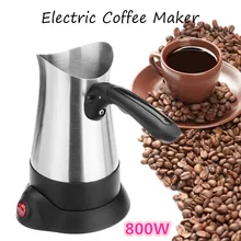 800 Вт 270 мл нержавеющая сталь электрическая эспрессо Мока кофеварка портативная электрическая кофейник со складной ручкой