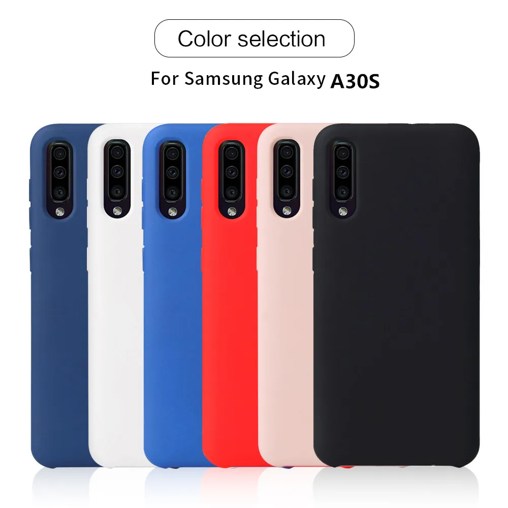 Модный однотонный Мягкий силиконовый чехол для samsung Galaxy A10S A107F задняя крышка