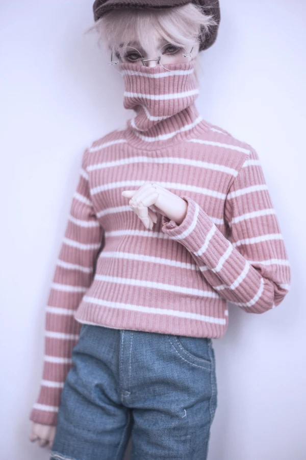 BJD кукольный костюм 1/3 1/4 розовый размер. Красный и зеленый полосатый свитер водолазка со всеми видами леггинсов Кукольный Аксессуар