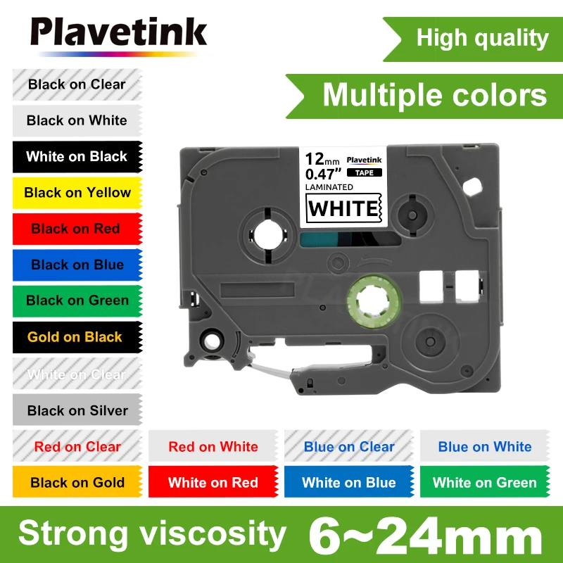 Plavetink 231 Tze 231 라벨 테이프, 라벨 메이커와 호환 가능, 라미네..