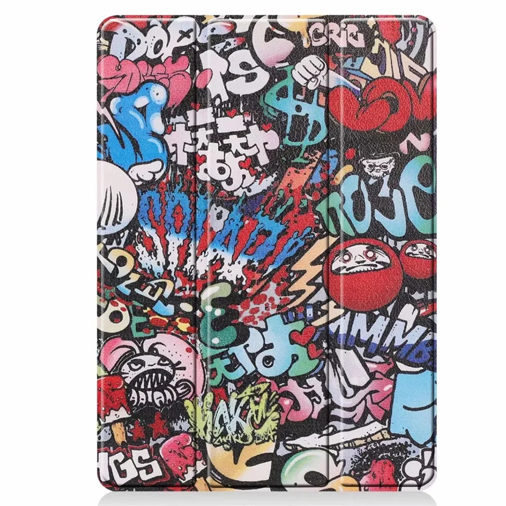 Graffiti Магнитный смарт-чехол для Apple iPad 10,2 чехол для iPad 10,2 дюймов 7-го поколения складной Флип PU кожаный стоячая таблетница - Цвет: Graffiti