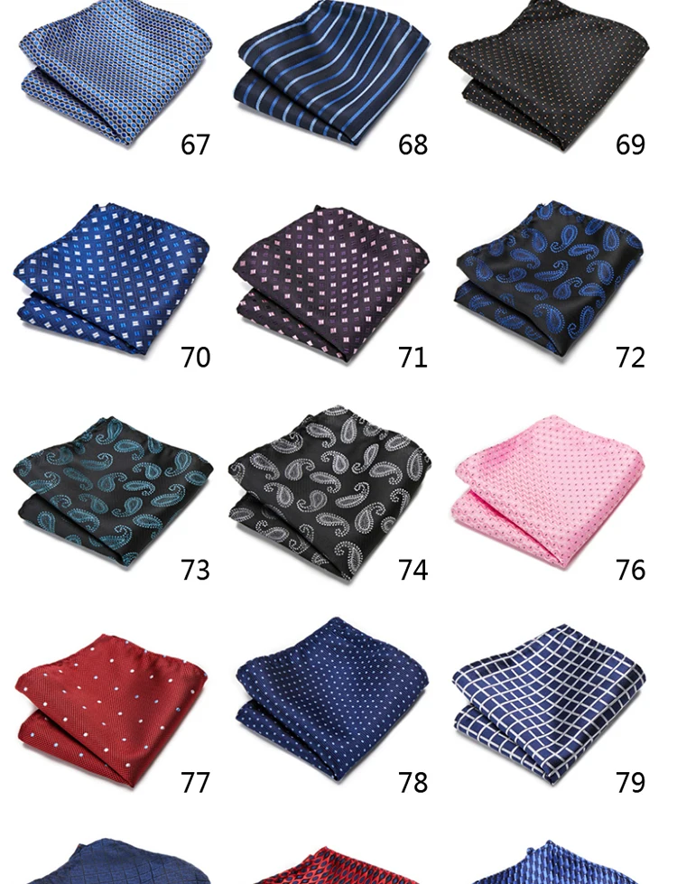 Newest style  Brand Factory Sale Top grade  Pocket Square Paisley Dropshipping Clothing accessories Memorial Day Fit Workplace