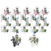 24pcs Dragoon Castle Royal King's Knight Blue Lion Knights Battle Steed Rome Cavalry Warrior Building Block Mini Figure 1