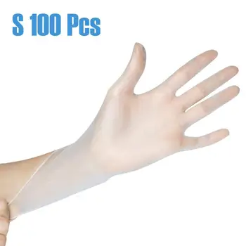 

100pcs Disposable Gloves Transparent Plastic Food Prep Safe Gloves for Cooking Kitchen BBQ Cleaning