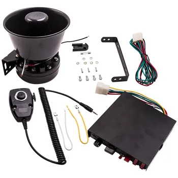 

400W Car Warning Alarm Fire Siren Horn PA Speaker MIC System 9 Sound Loud