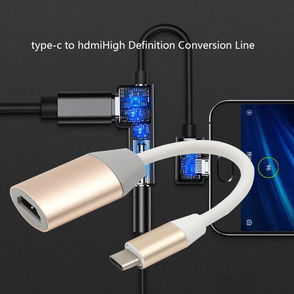 Профессиональный 4K 30 Гц разрешение USB-C к HDMI конвертер портативный тип-c к HD устройства адаптер для Macbook samsung huawei LG