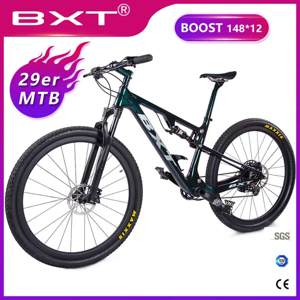 Excellent New carbon mountain bike 29 Full Suspension Frame Mechanical Disc Brake 1*12 Speed 29er Downhill Bike for AM XC Free shipping 0