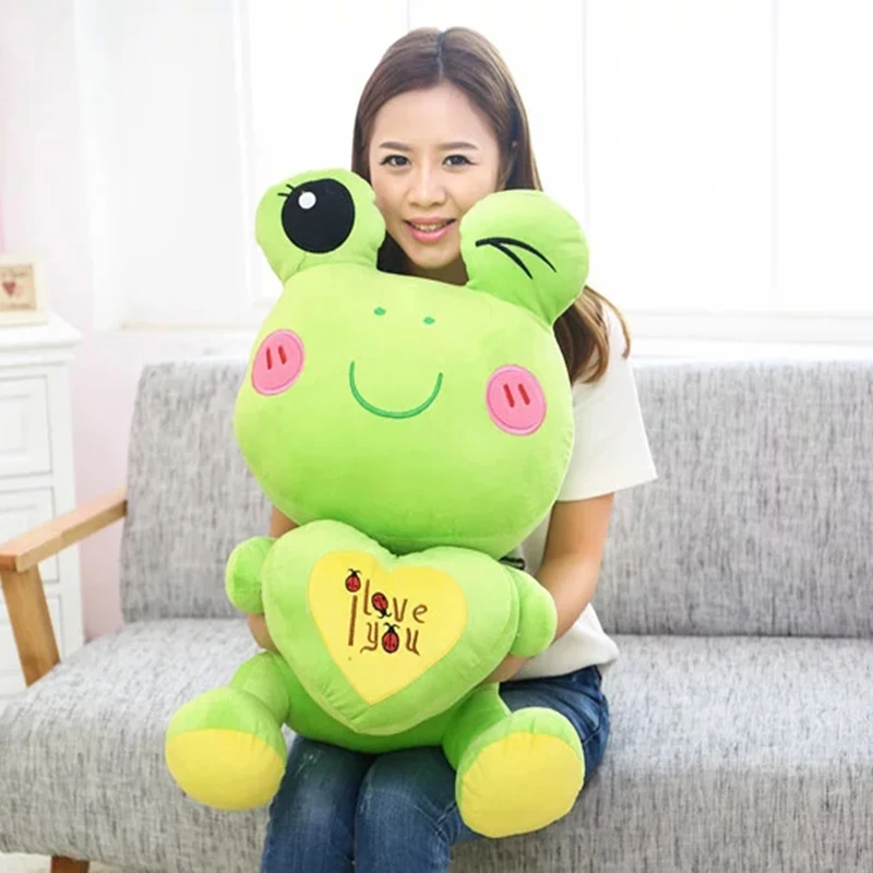

Super Cute Heart Frog Plush Toy Doll Animal Stuffed Room Decoration Kid Girlfriend Birthday Gift 45/55/65CM