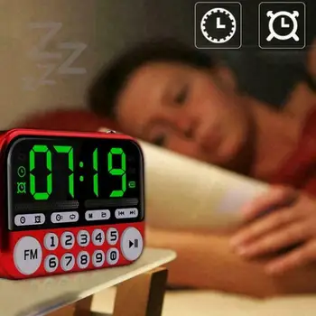 

2020 new Mini FM dub radio Stereo Built-In Speakers Music Backlight Player digital portable radio am fm usb rechargeable battery