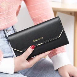 Gift for Girls Genuine Leather Wallet Women Luxury Long Ladies Double Zipper Wallet Anti-theft Brush Clutch Card Holder Purse