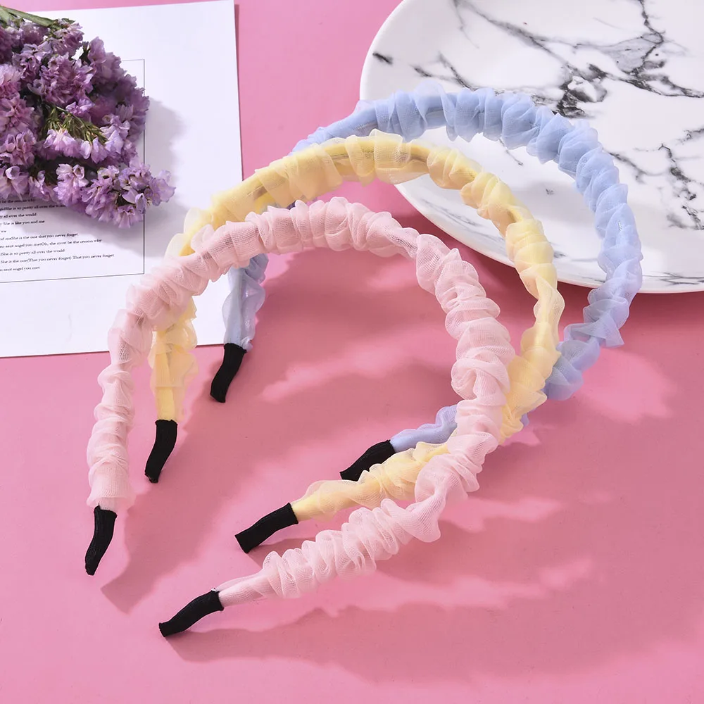 Новинка 2020 женские элегантные шифоновые повязки на голову повязка с милым