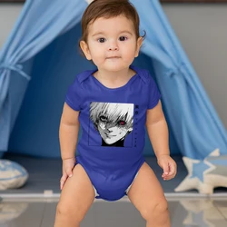 Tokyo Ghoul bleu combinaison mode 2022 nouveau Hipster Anime Harajuku Ropa De Bebe 0 24 mois garçon fille vêtements pour nouveau né body 