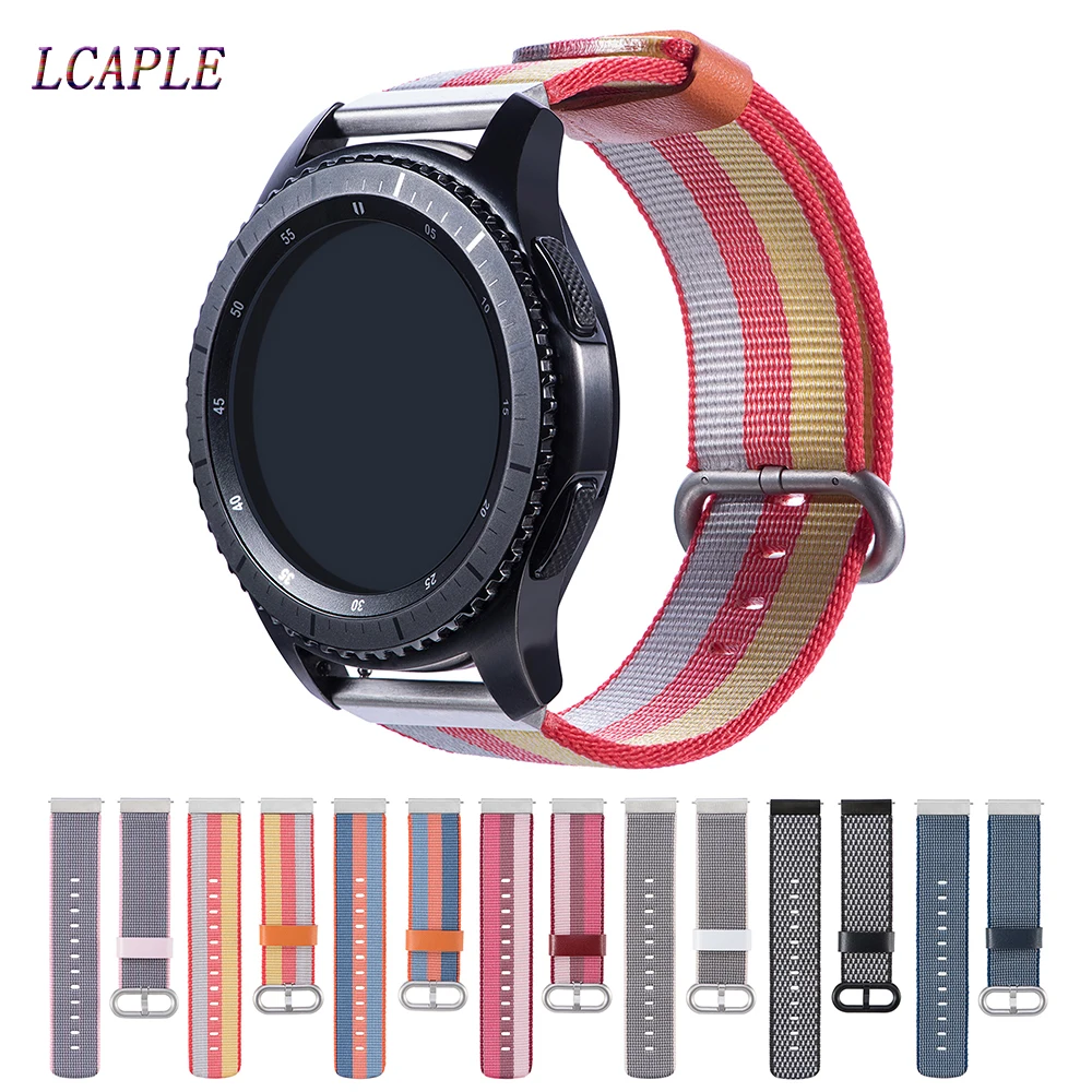 Тканый нейлоновый ремешок gear s3 для samsung Galaxy Watch 46 мм 42 мм активный 2 браслет huawei watch GT 2 ремешок 22 мм 20 мм ремешок для часов 46