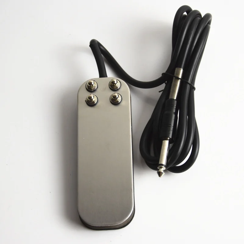 

Stainless Steel Tattoo Foot Pedal Switch Thickened Steel Skeleton Appearance Foot Switch with 2m Fireproof Silicone Wire
