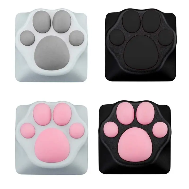 Индивидуальные ABS Силиконовые ремесленные кошки лапы Pad клавиатуры колпачки для