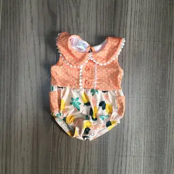 

baby girls clothes girl summer floral romper baby kids toddler orange romper