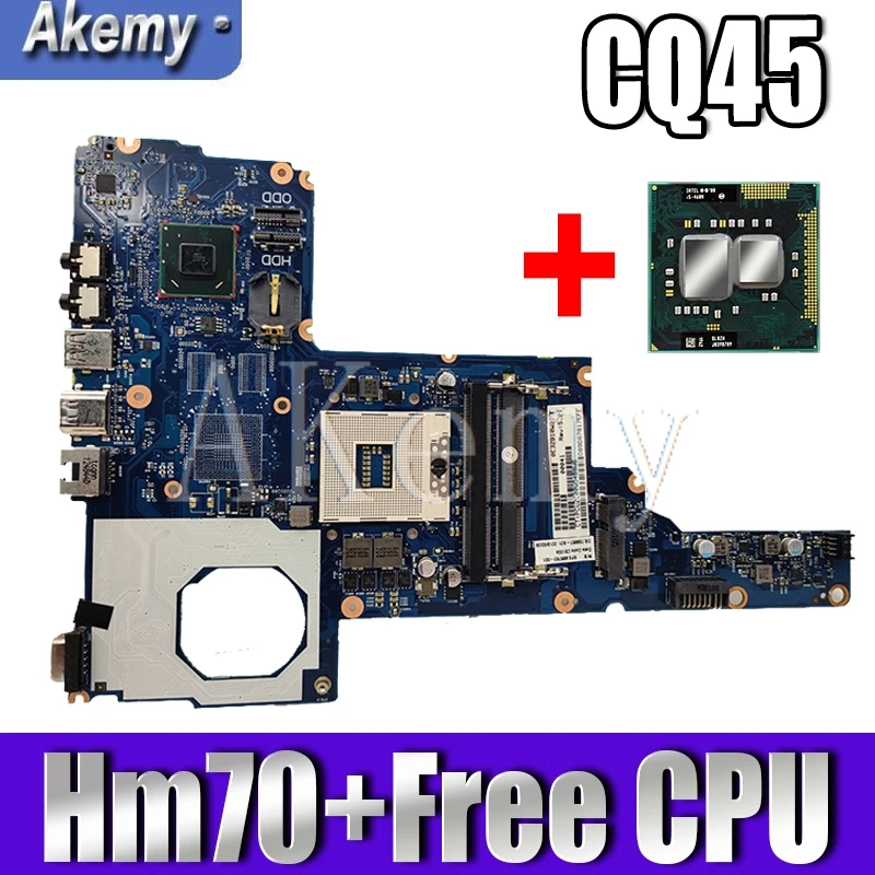 Бесплатная материнская плата с процессором для ноутбука For HP 450 250 1000 2000 HM70 685768 001 601