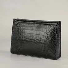 Alligator Skin Men's Business Briefcase Genuine Leather Large Capacity Envelope Bag High Quality Clutch Bag Leisure Clip Bag