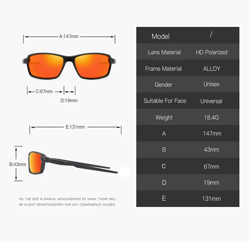 New Men Polarized Sunglasses Brand Designer Square Sports Sun Glasses Male Driving Fishing Goggle UV400 Women Travel_voghion.com