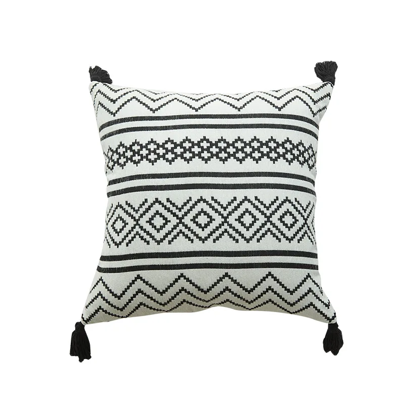 Home Decor Nordic Chenille Geometric Jacquard Tassel Hugging Pillow Case Sofa Pillow Case Cushion Cover car chair cushion cover throw pillow cover cushion covers pillow case pillow covers cushion cover