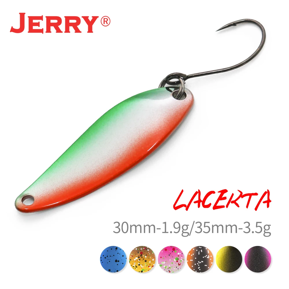 JERRY Micro Brass Fishing Spoons Freshwater Hard Lures Trout Bass Pike  Spoons 1.9g 2.5g UV Colors Blinkers Metal Spinner Bait