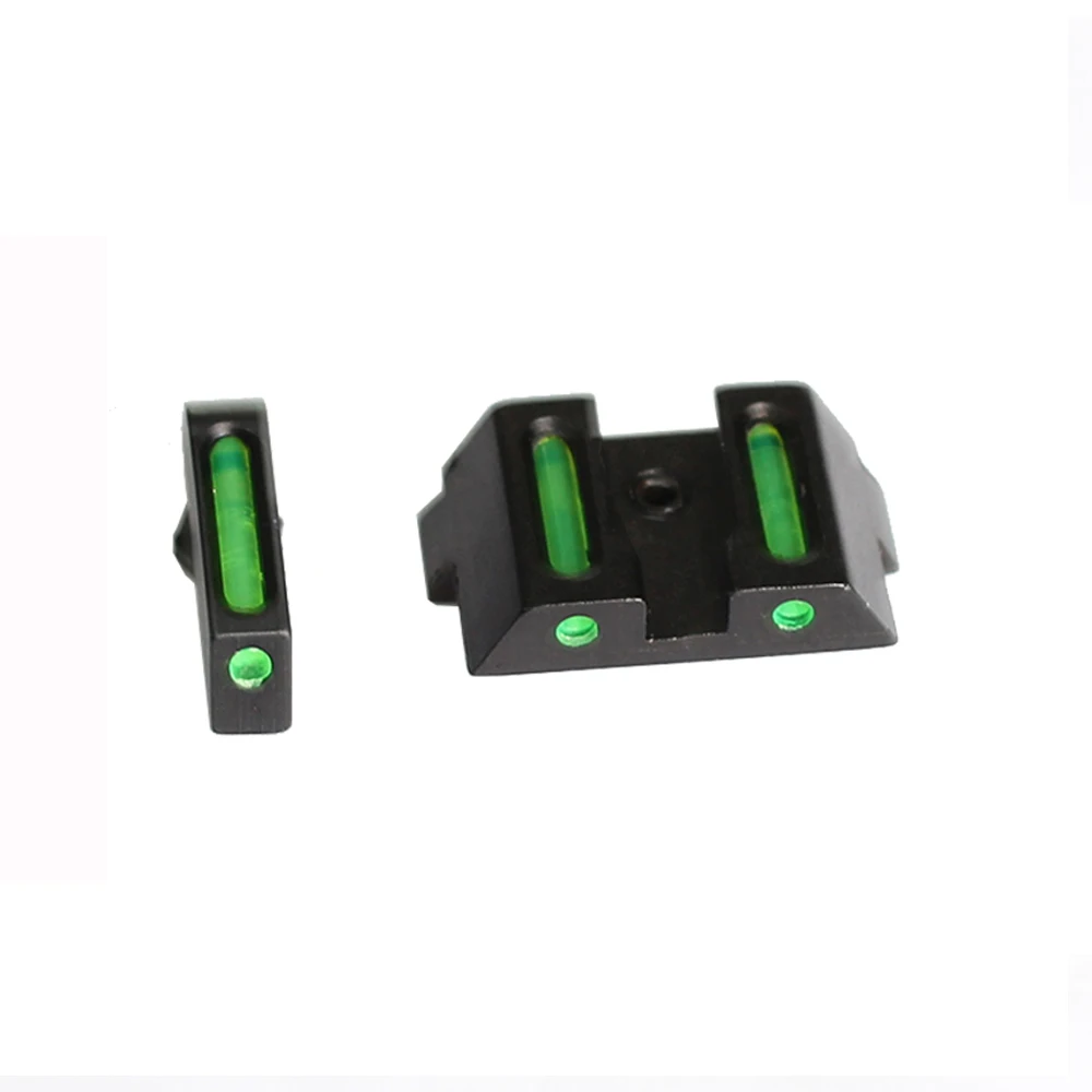 

Handgun Tactical Front Rear Fiber Optic Combat Sight fit Glock standard models pistols
