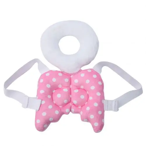 Cute Angle Baby Infant Toddler Newborn Head Back Protector Safety Anti-collision Pillow Safety Crawling Walking Cushion - Цвет: S Pink