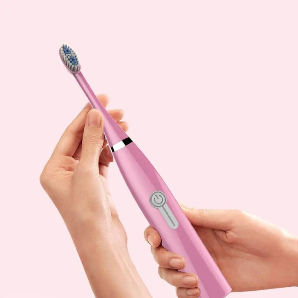 Электрическая зубная щетка для мужчин и женщин, для взрослых, домашняя, не перезаряжаемая, для мягких волос, автоматическая, водонепроницаемая, звуковая зубная щетка