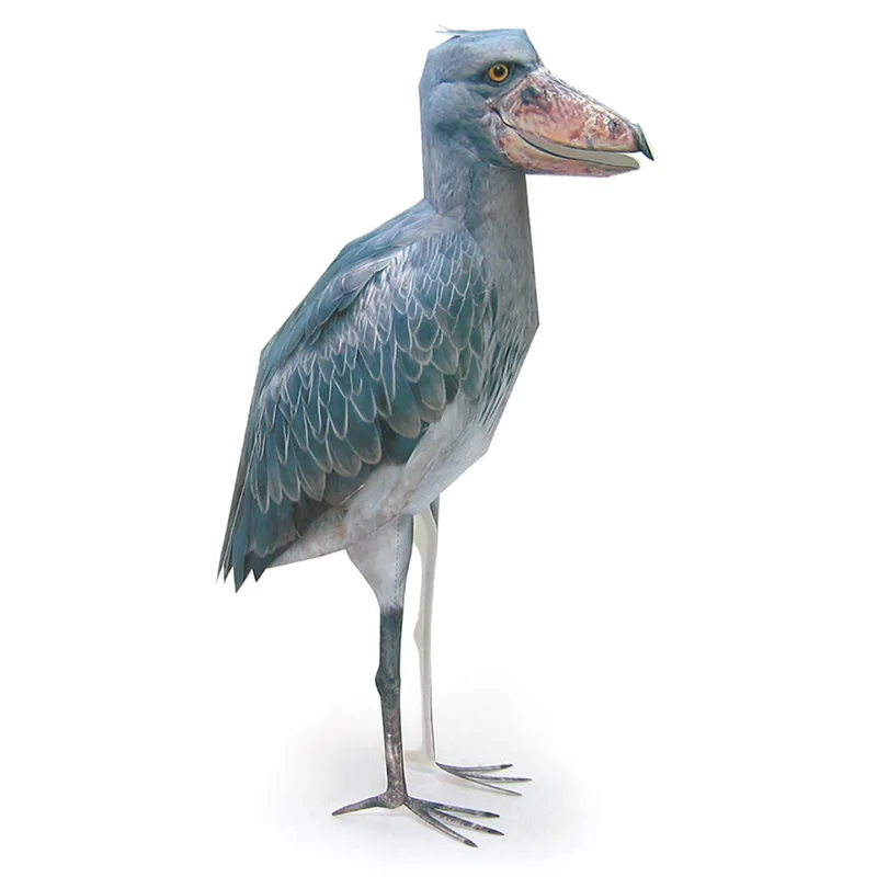 Shoebill Bird Paper Model Origami Art Realistic Animal 3D Papercraft DIY Kids Adult Handmade Craft Toys WE-054