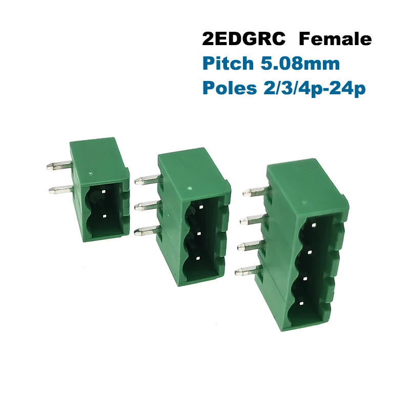 20 шт. подключаемый винтовой клеммный блок PCB коннектор с шагом 5 08 мм 2/3/4/5/6/7/8/9/10Pin