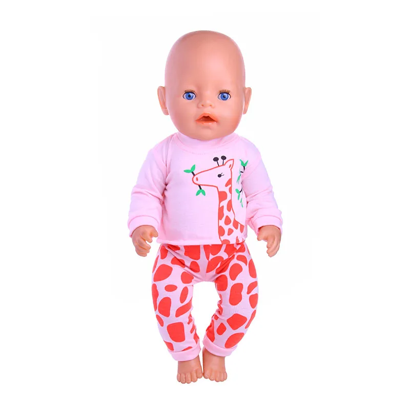 Рождественские пижамы с кукольным жуком, 14 видов стилей, животным, хлопковая одежда для 18 дюймов, американский размер 43 см, подарок для новорожденной девочки нашего поколения