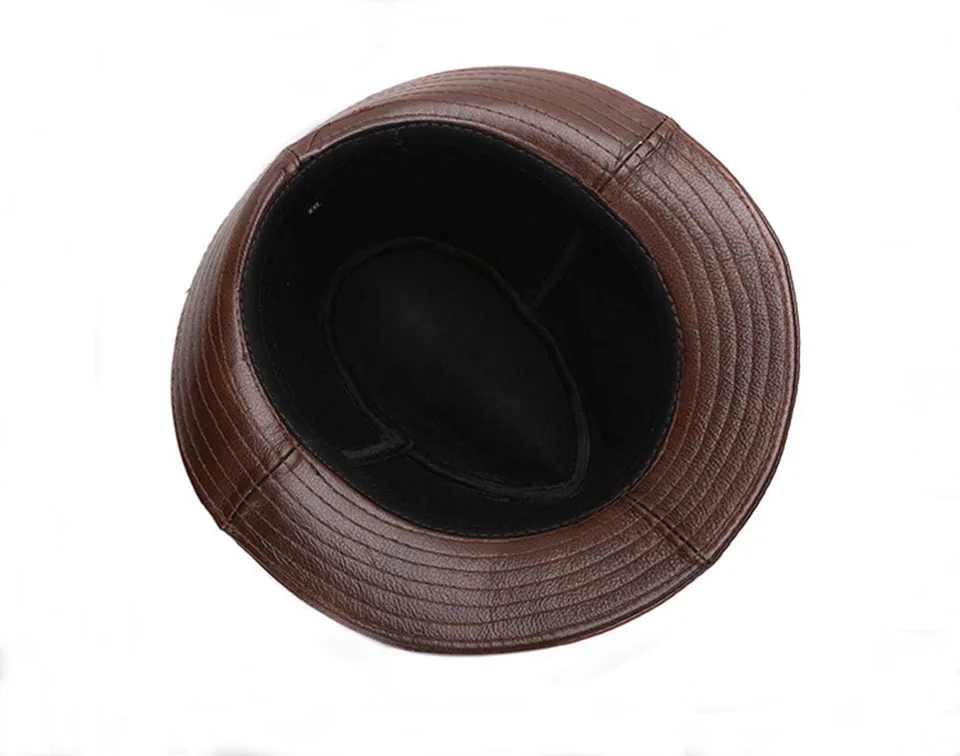 Модные широкие мужские головные уборы Fedoras из воловьей кожи Jazz cap s плоский Топ Складная Повседневная дорожная Кепка джентльмен Chapeau