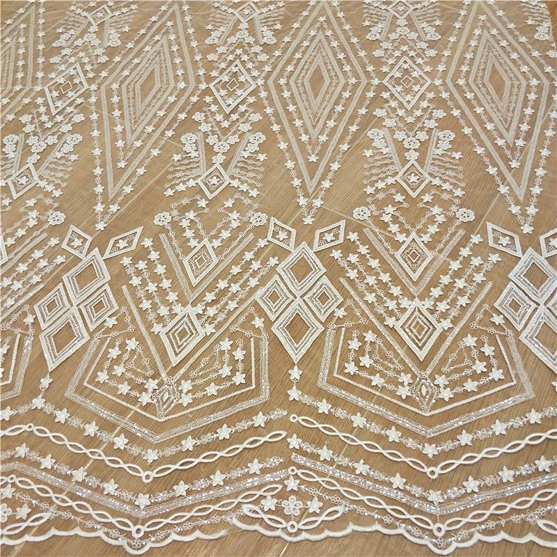 Новая высококачественная сетчатая вышивка tissu ромбовидная блестящая ткань Сделай Сам свадебное платье изготовлено высококлассными брендами тканей