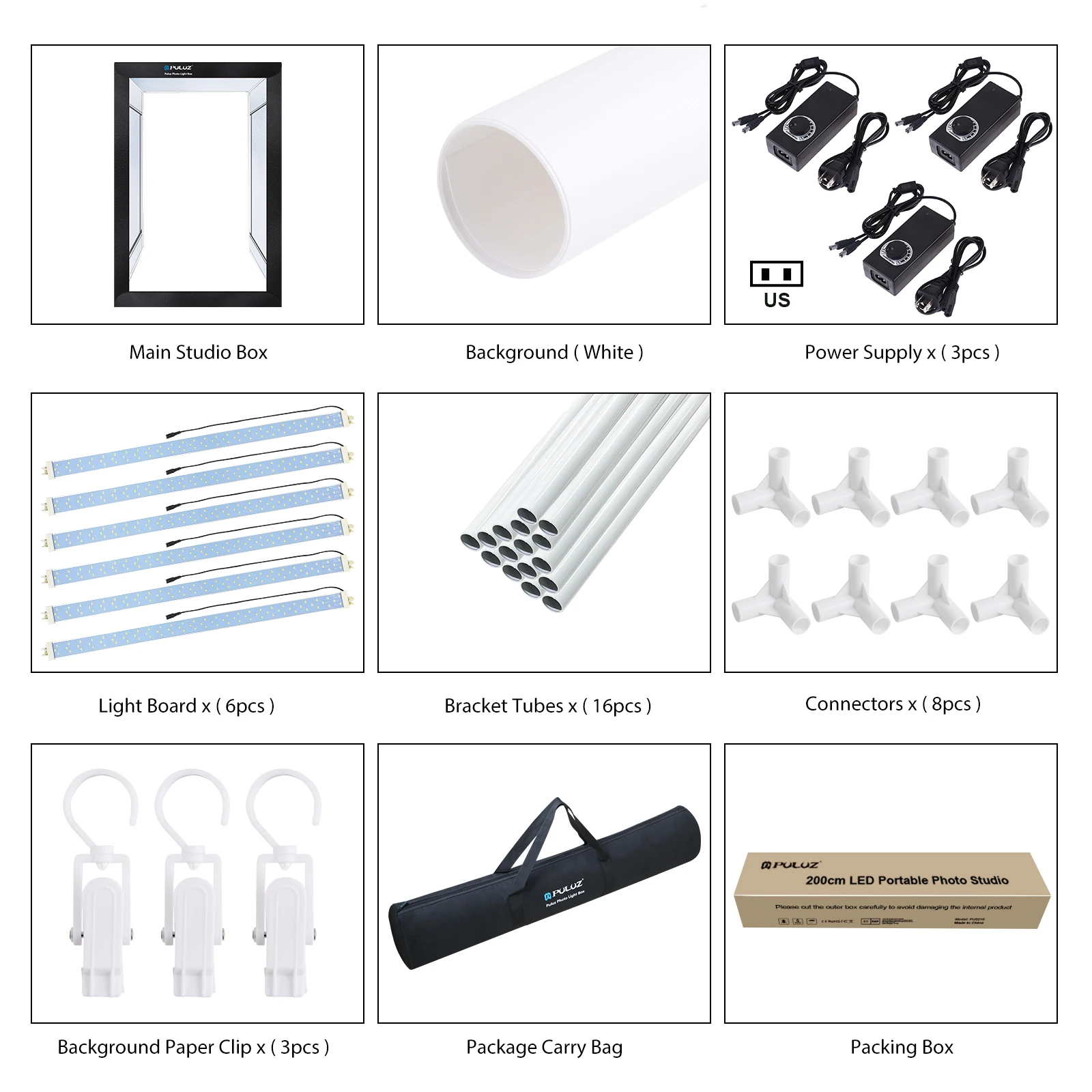 H81dda8e8a72640c29a3bf768899e678cO Professional 200cm Photo Studio Box 6 LED Light Panels 240W 5500K Model Portrait Apparel Photo Lighting Shooting Tent Kit Mallzona