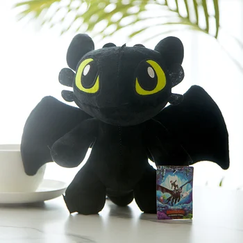 

How To Train Your Dragon Plush Pillow Toy Kawaii Toothless Light Fury/Night Fury Stuffed Doll Gift for Kids Birthday Gift 35cm