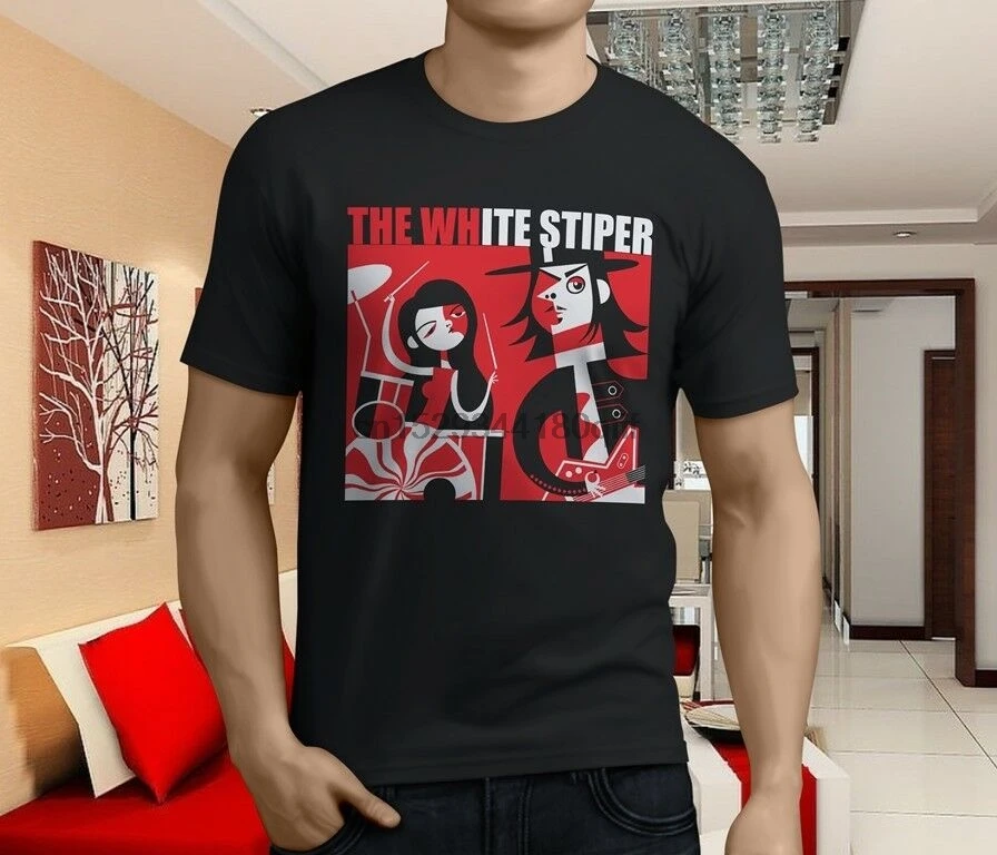 White Stripes Rock Duo Band Mens 