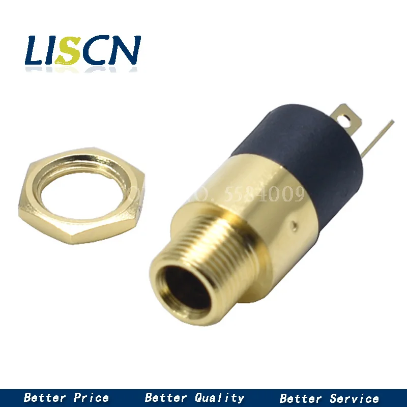 100PCS 3 5MMcylindrical socket PJ 392 Stereo Female Socket Jack with Screw 3 5 Audio Video Headphone Connector PJ392 GOLD PLATED
